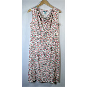Louie Lucie dress retro floral drape front large stretch fit and flare